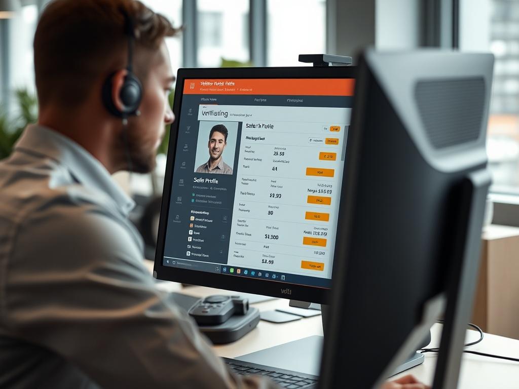 A close up shot of a professional team member reviewing