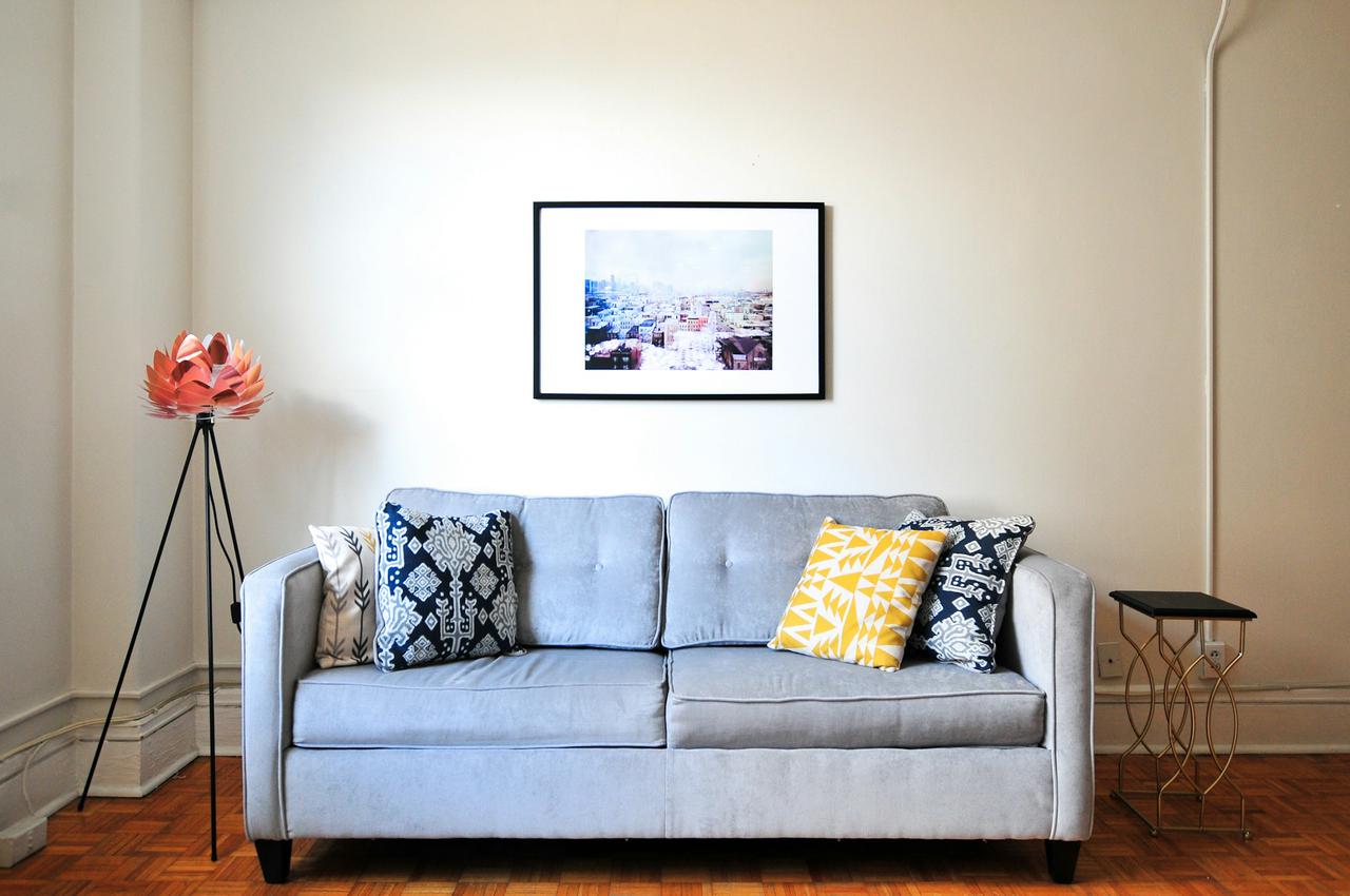 I work for an art startup (Tekuma) and we photograph some of our projects. This shot here is actually taken in an Airbnb. We rented a beautiful apartment, hung artworks and had an informal gallery opening. It was great to see people interact with art on an intimate level.
