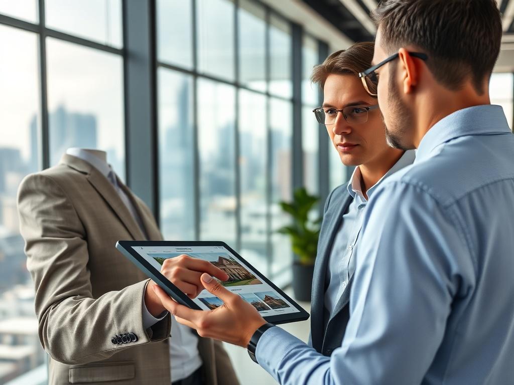 A close up shot of a professional consultant discussing real