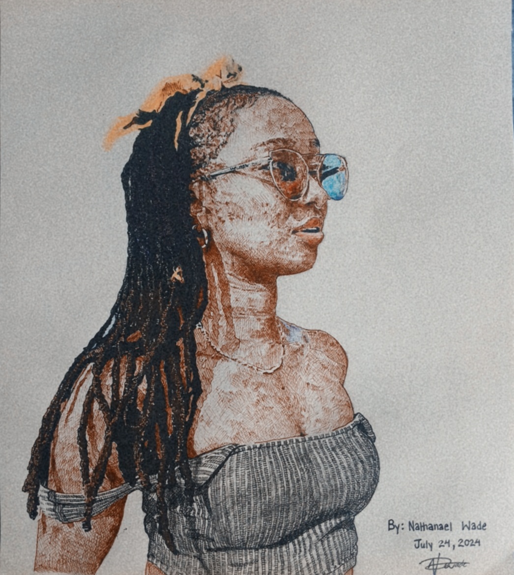 Stylized portrait in Neo-Minimalism style