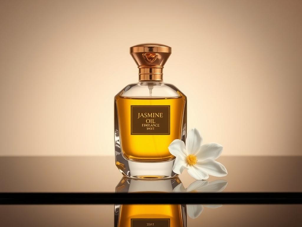 A high resolution image of a luxurious bottle of Jasmine