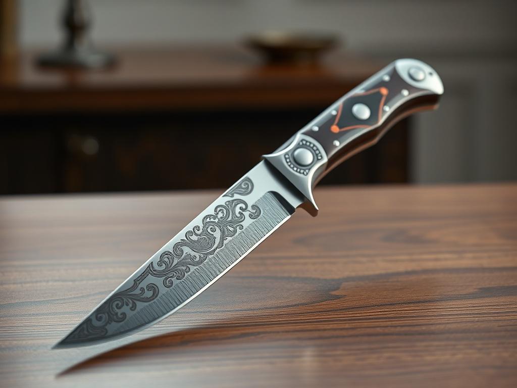 A high resolution image of a stunning collector's edition knife
