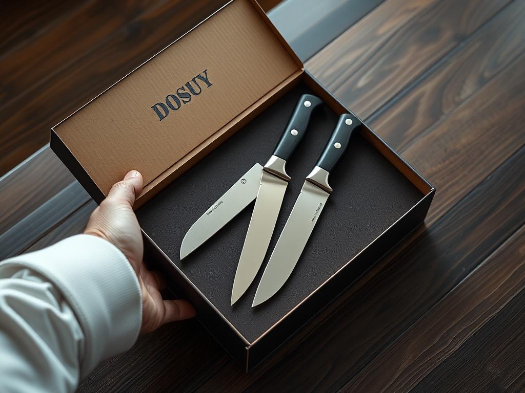 A high resolution image of a person unboxing a beautifully