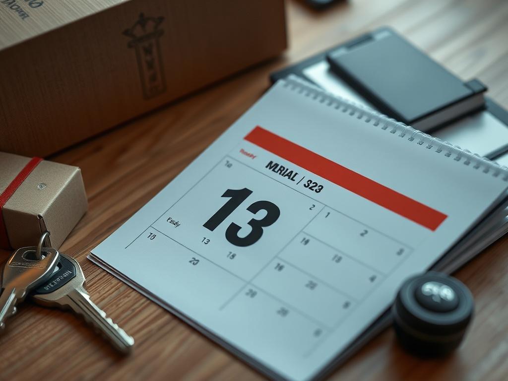 A close up shot of a calendar with a highlighted