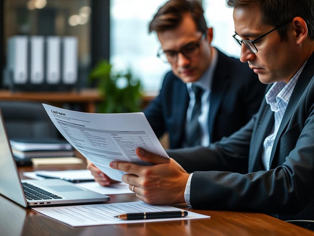 A close up shot of a professional consultant sitting at