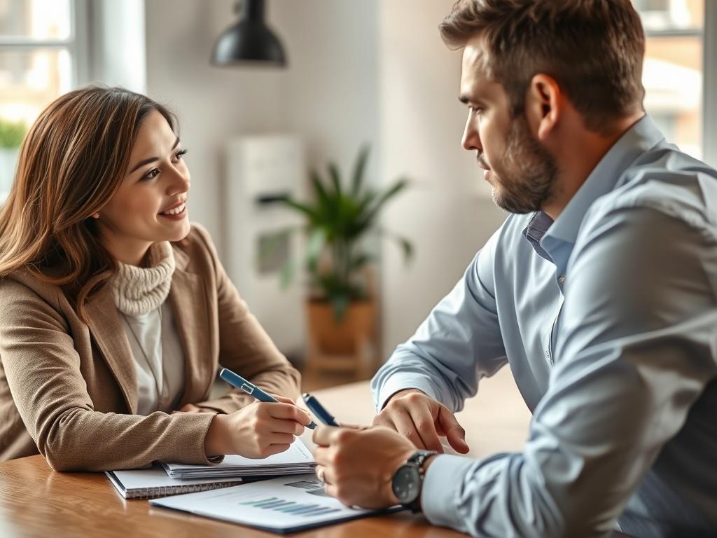 A close up shot of a consultant engaged in a