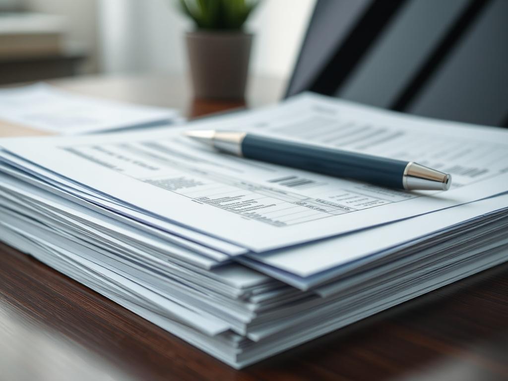 A close up shot of a neatly organized stack of