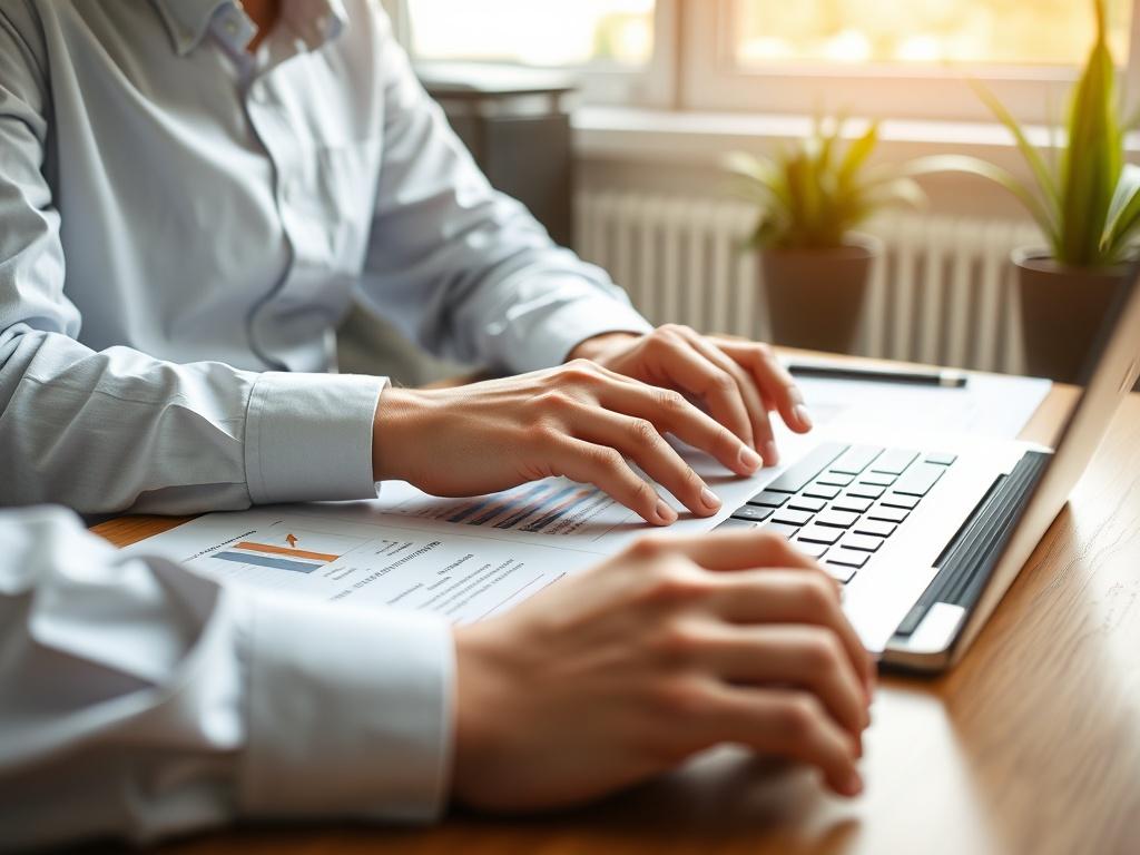 A realistic high resolution of a professional accountant working at