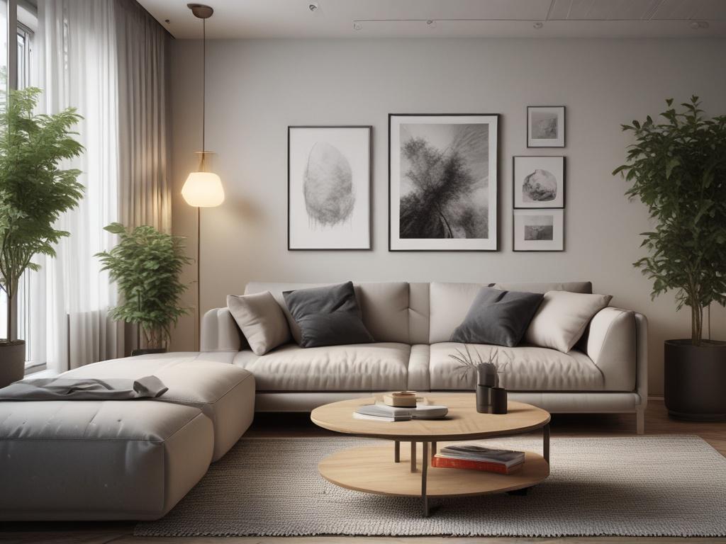 A close up shot of a modern apartment interior with