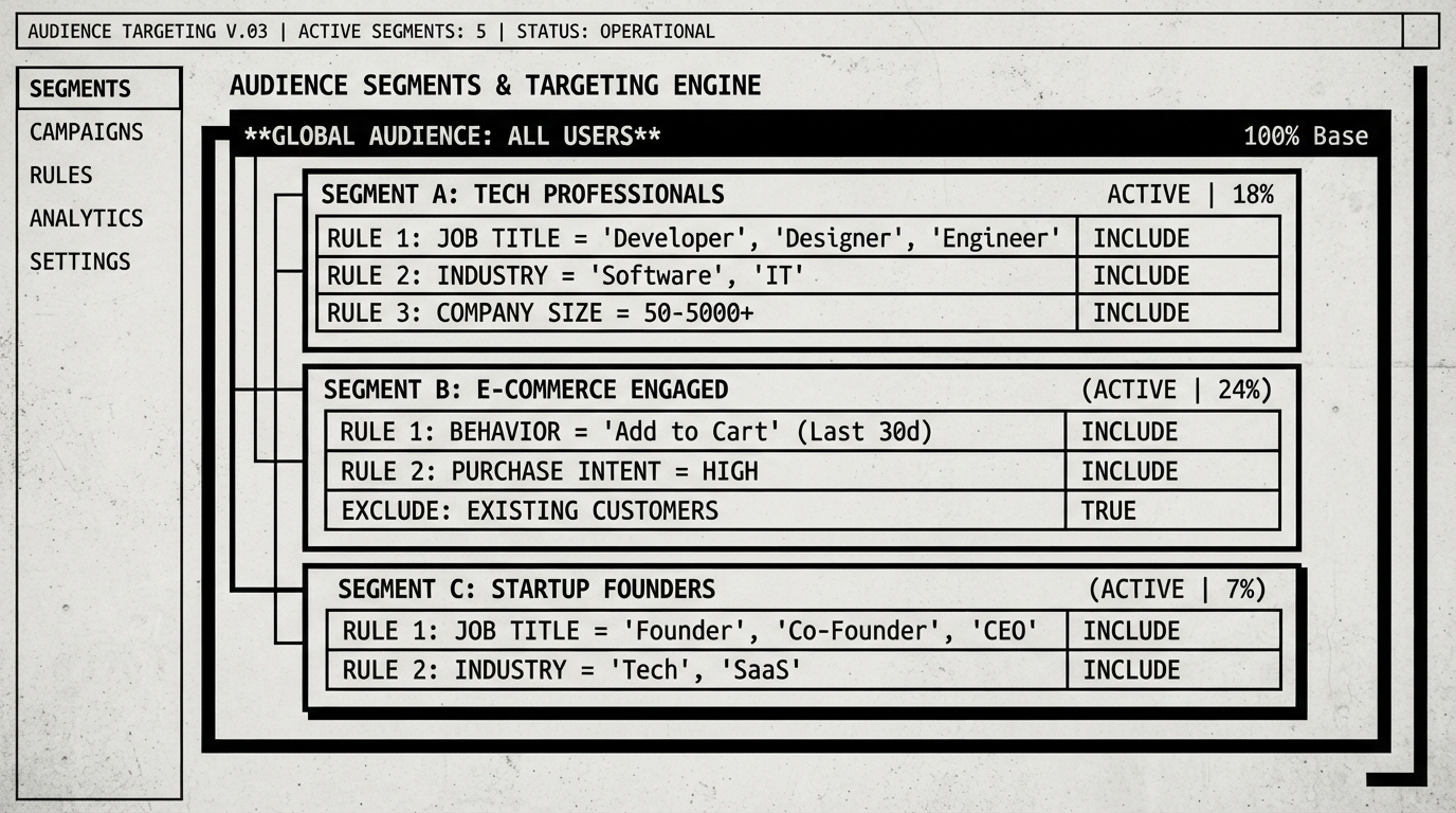 Targeting rules interface