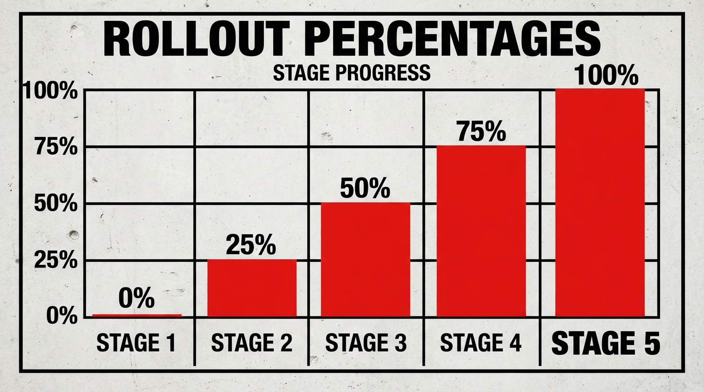 Rollout percentage visualization