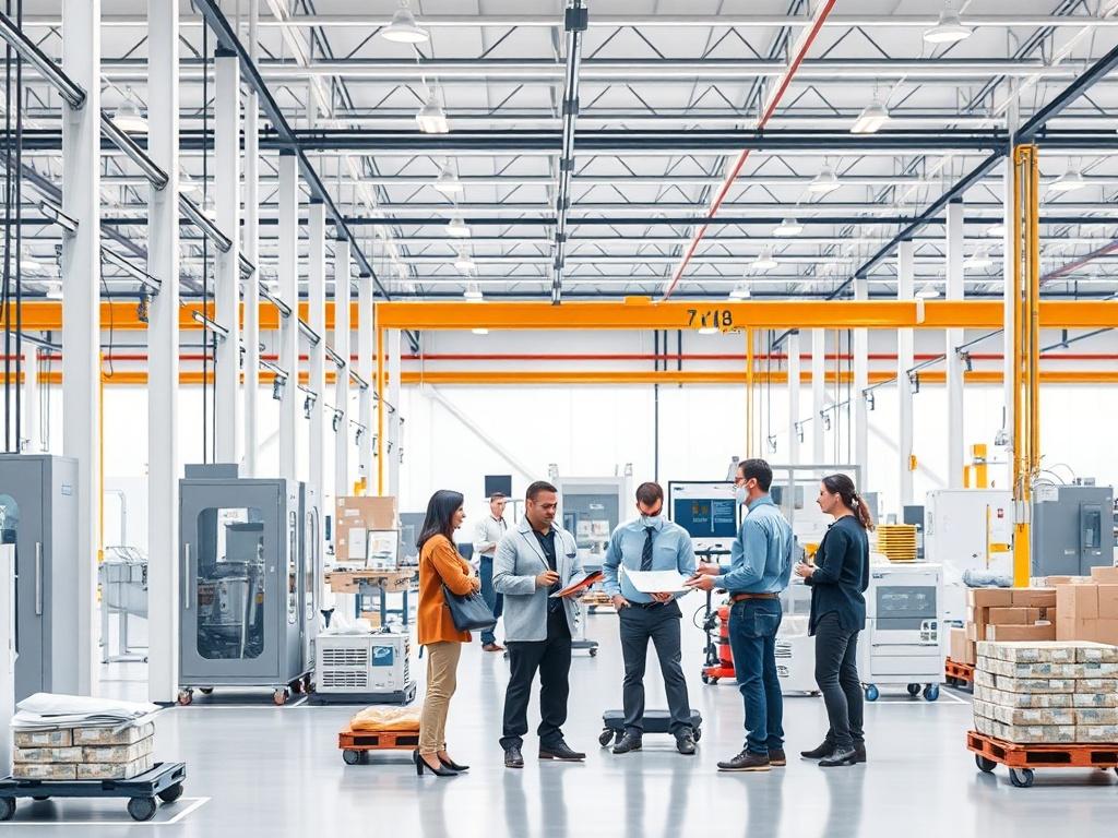 A manufacturing facility with a focus on a finance team