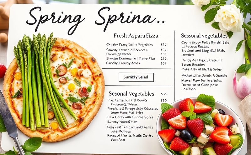Our Spring Seasonal Specials