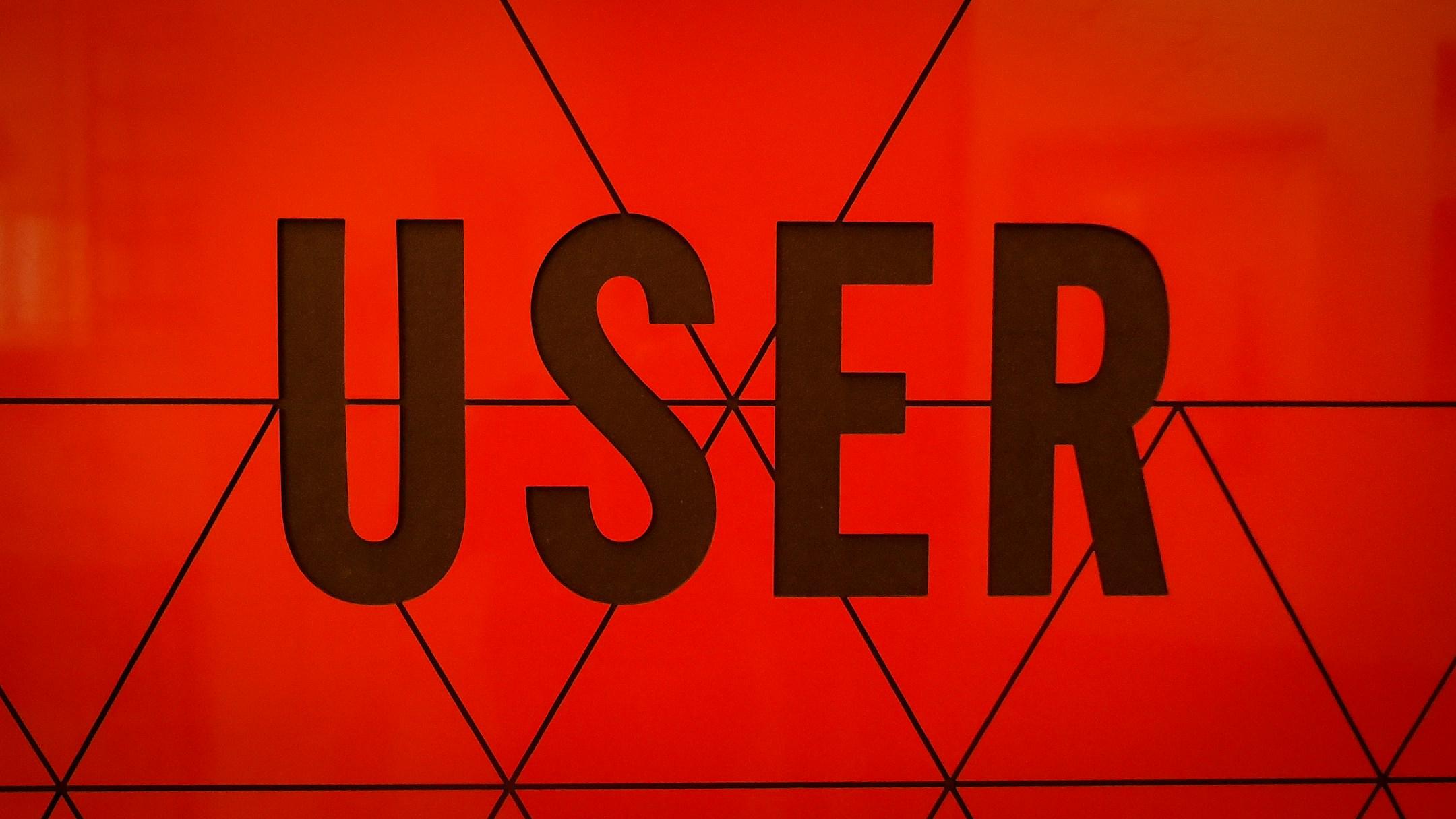 User sign in the Design Museum, London. Photograph by Mark Stuckey.