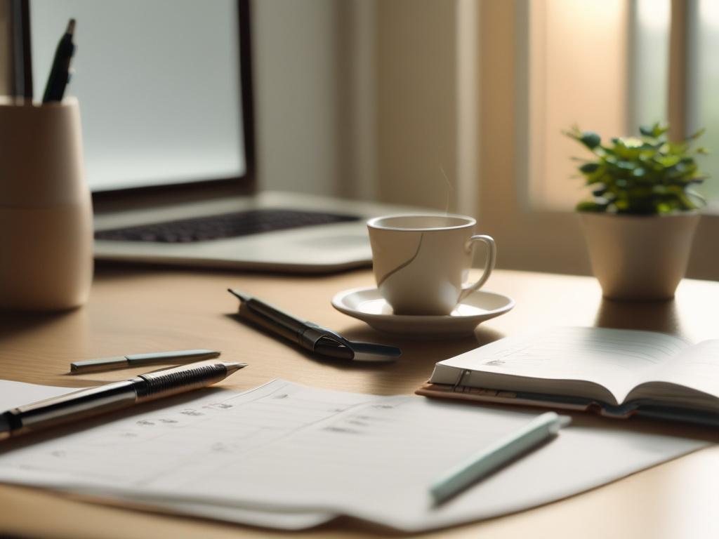 a neatly organized savings tracker on a desk, with a