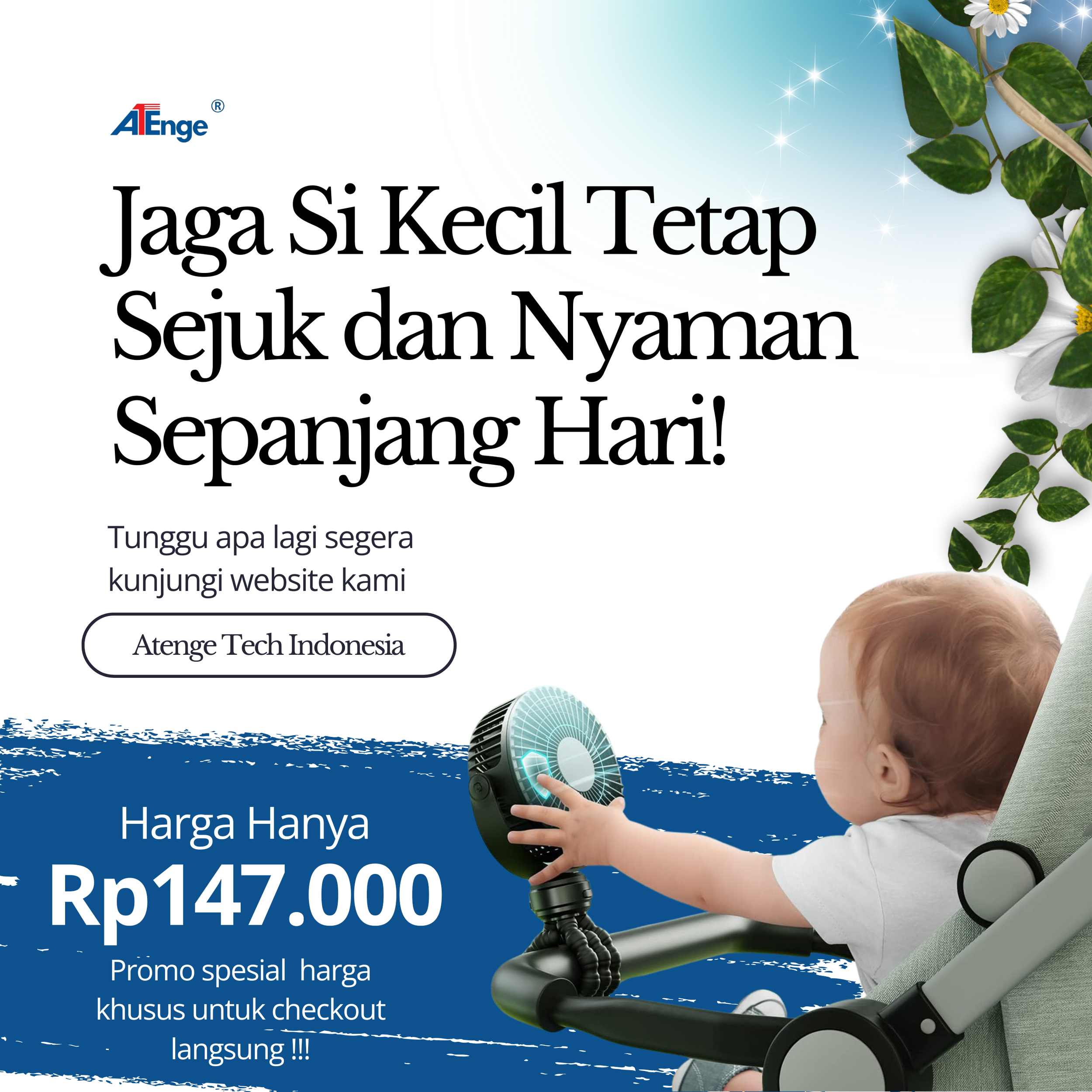 kipas angin portable bahan premium kualitas terbaik