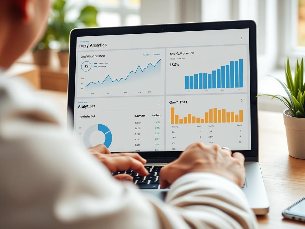 A close up shot of a person using a laptop,