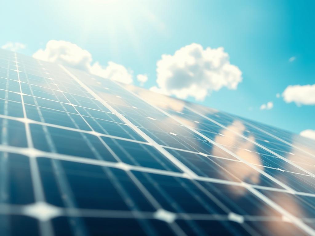 A hyper realistic close up shot of a solar panel