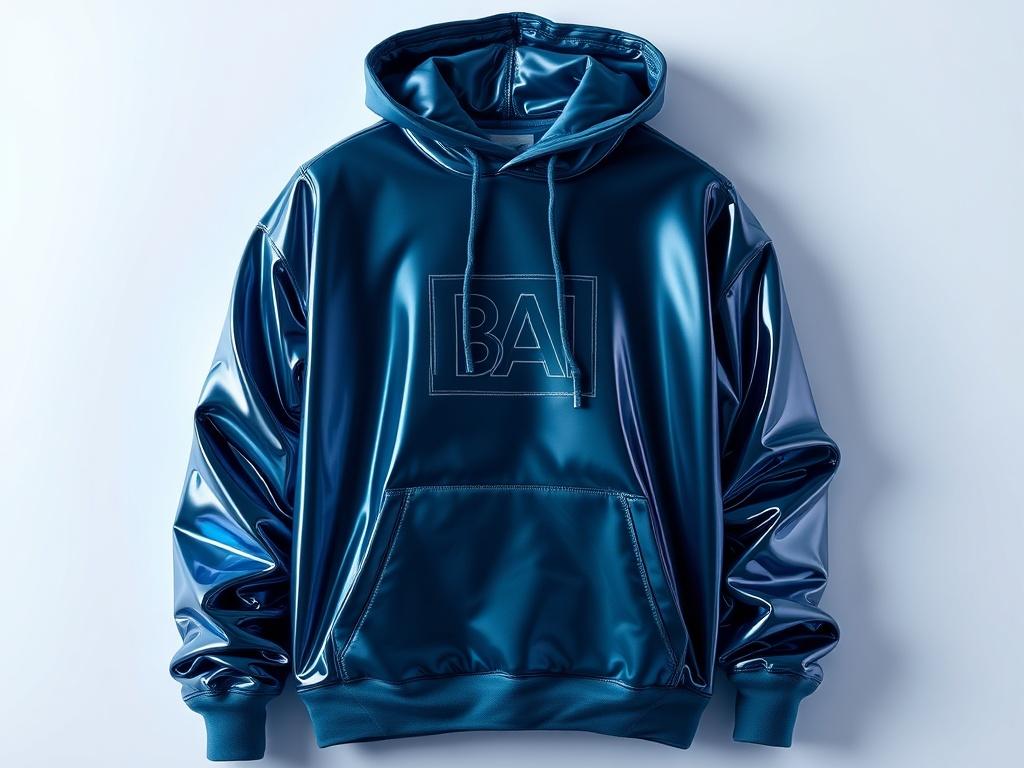 A realistic high resolution of a luxury streetwear hoodie, featuring