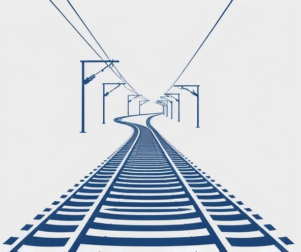Abstract railway track schematic