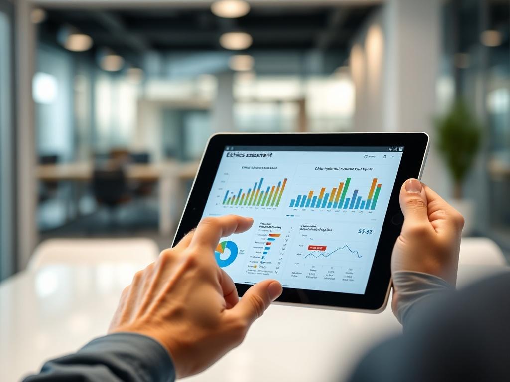 A detailed close up shot of a person analyzing an