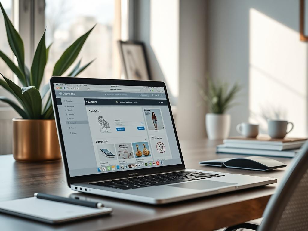 A high resolution close up shot of a modern workspace