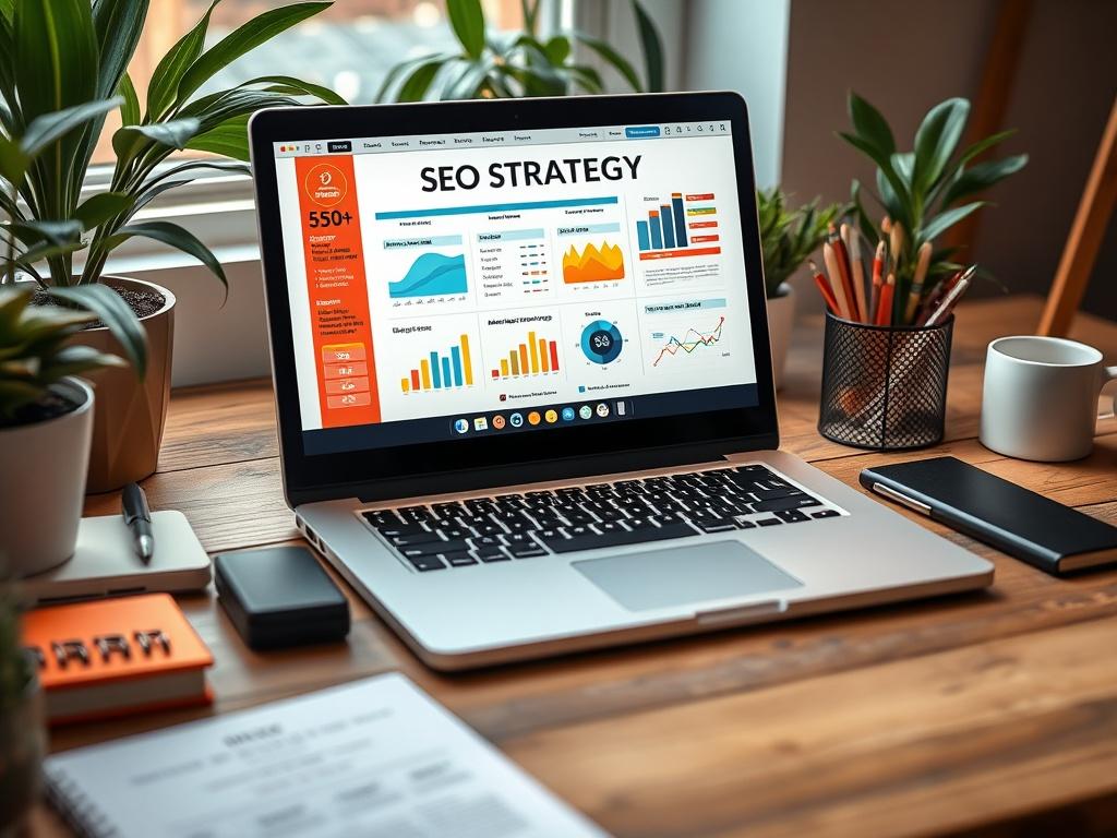 A close up shot of a laptop displaying a colorful