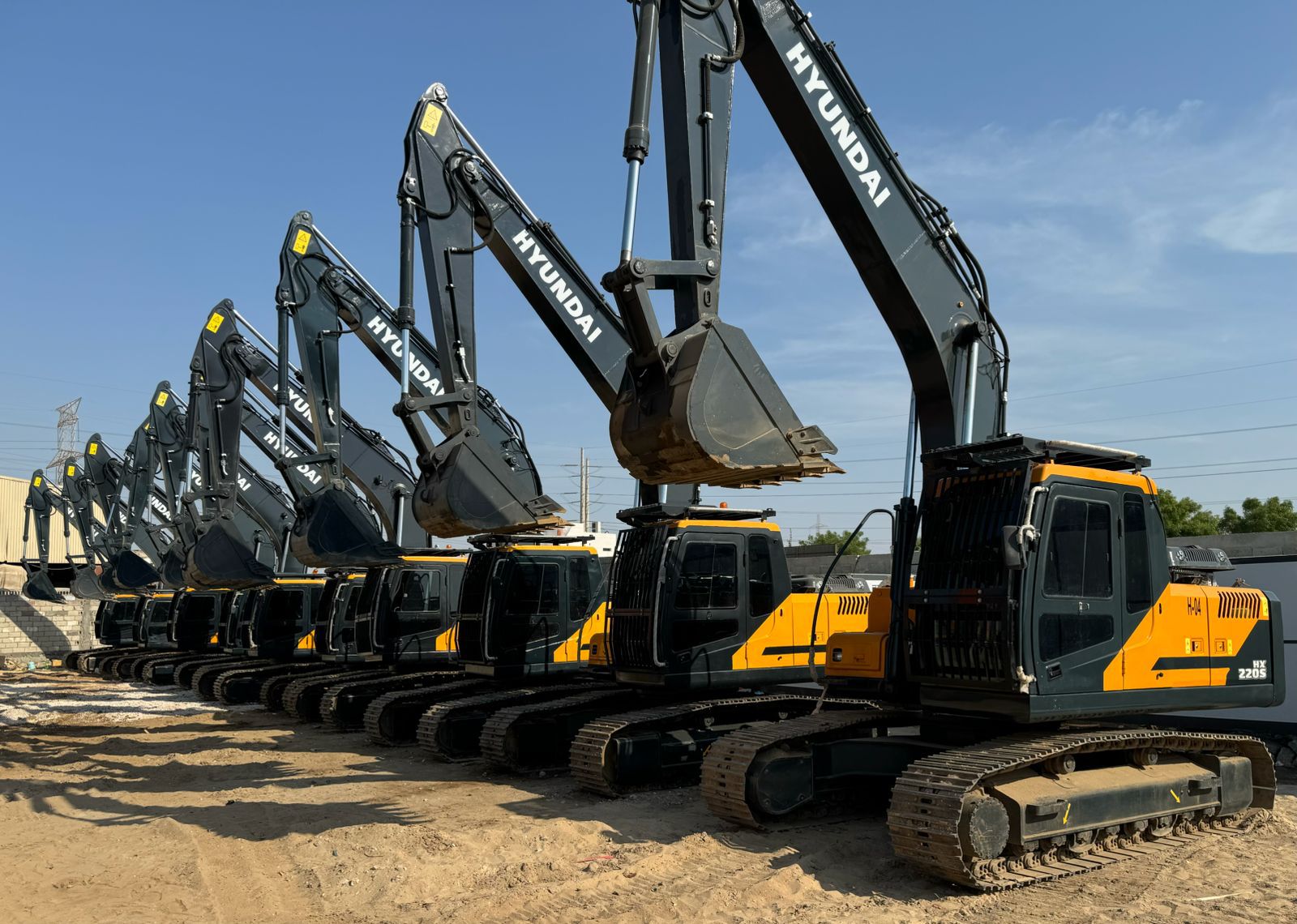 Heavy excavation equipment in operation