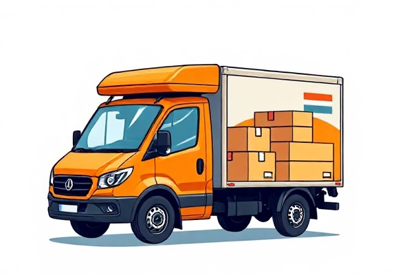 Delivery truck with packages