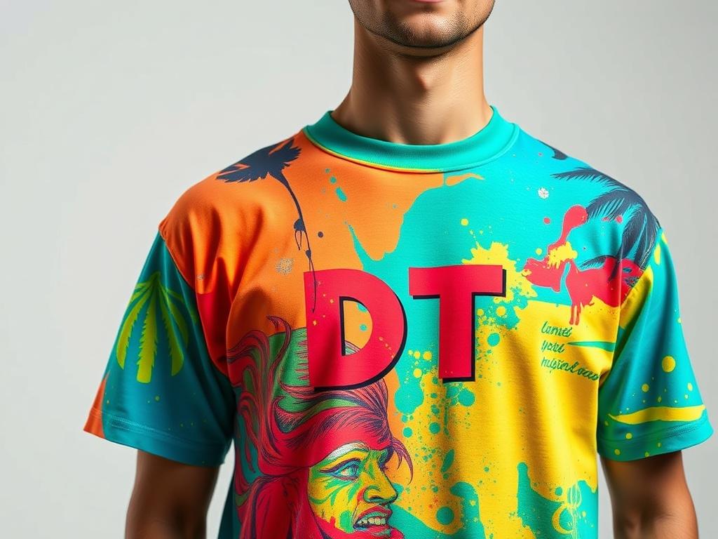 A high resolution image of a person wearing a vibrant,