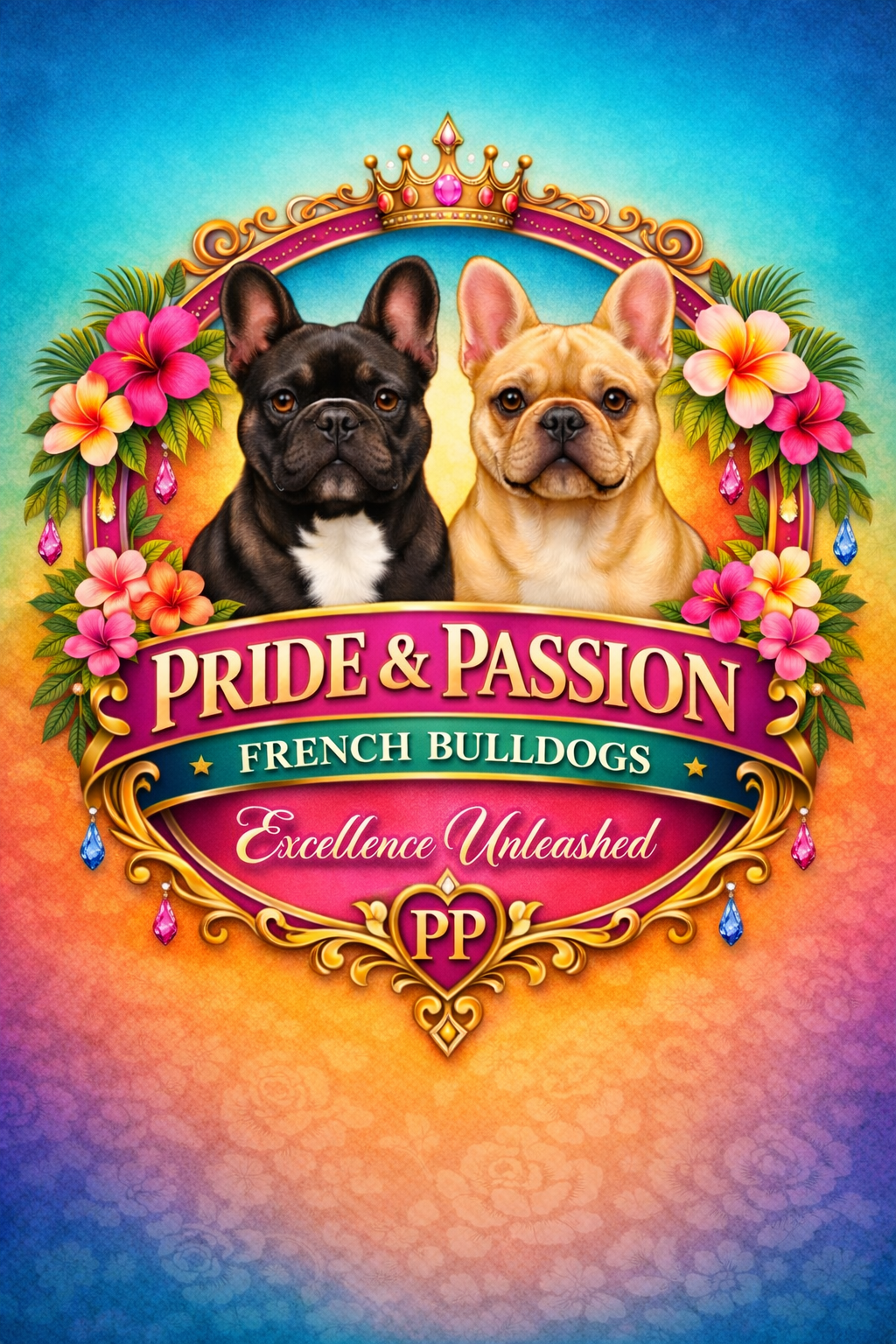 Pride & Passion French Bulldogs logo