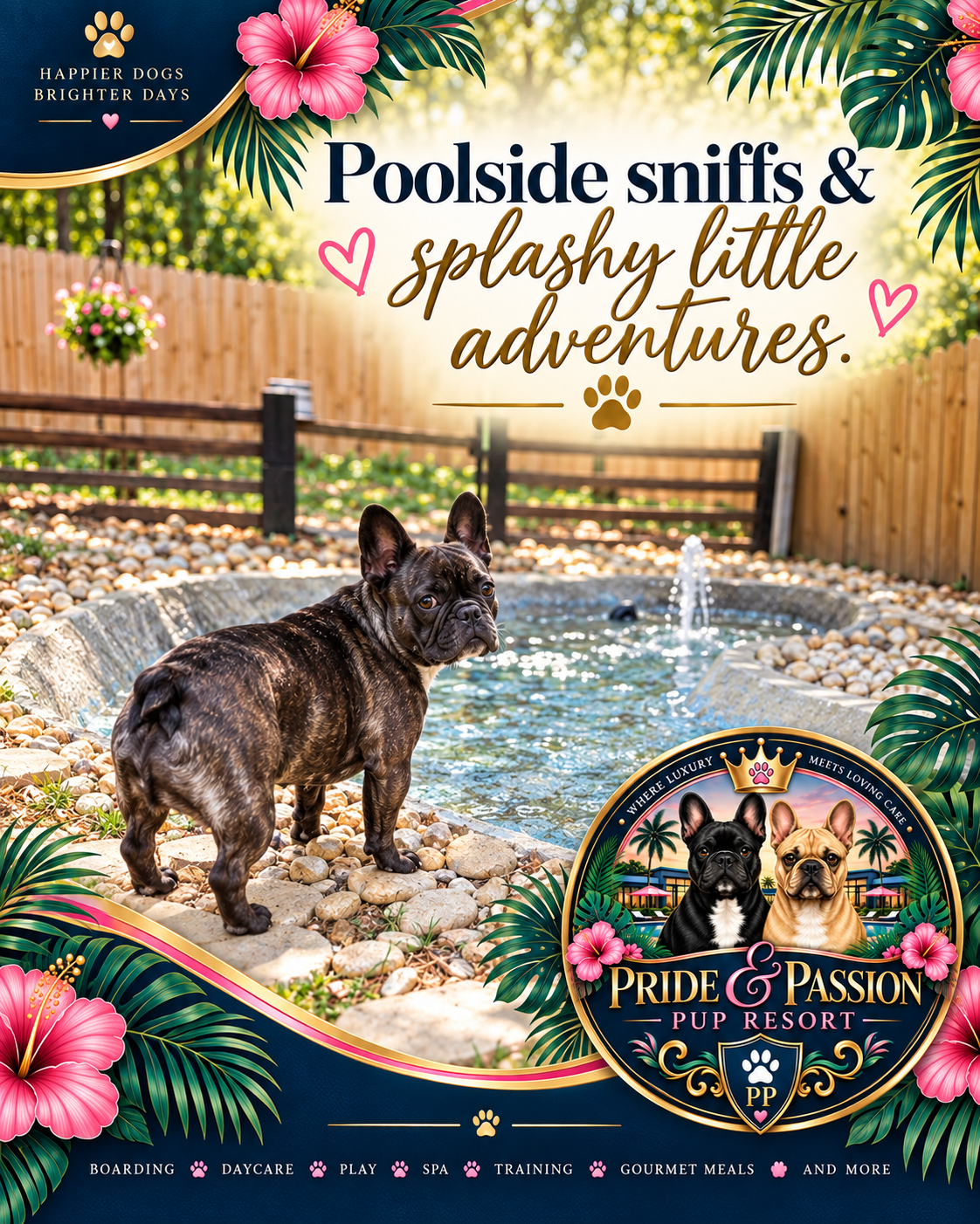 Luxury dog resort amenities