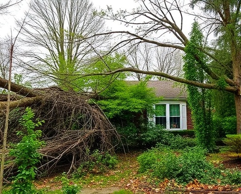 Storm damage recovery and debris cleanup