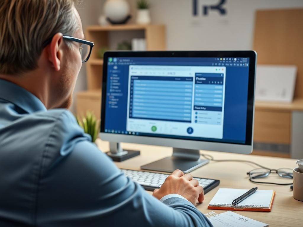 A close up shot of a business professional sitting at