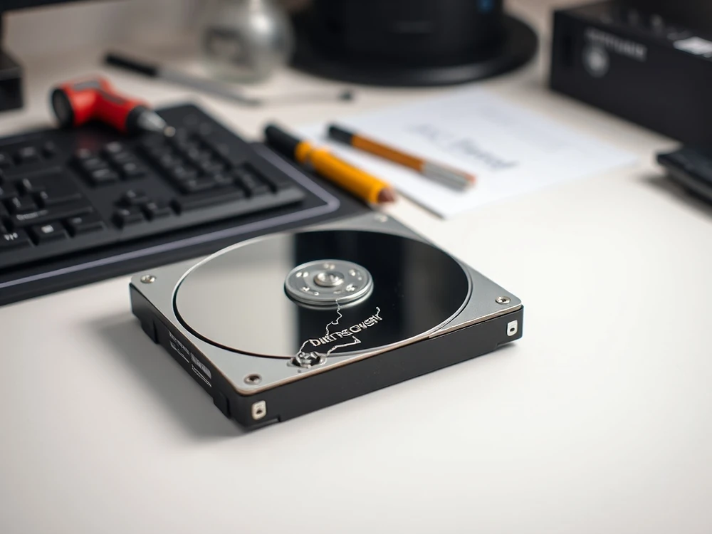 Porysowany talerz dysku HDD – typowy skutek błędów, które niszczą szanse na odzyskanie danych