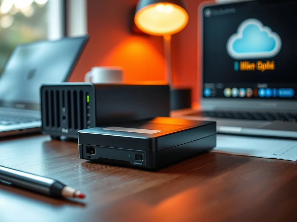 Zewnętrzny dysk, serwer NAS i laptop z chmurą – plan bezpiecznego backupu danych