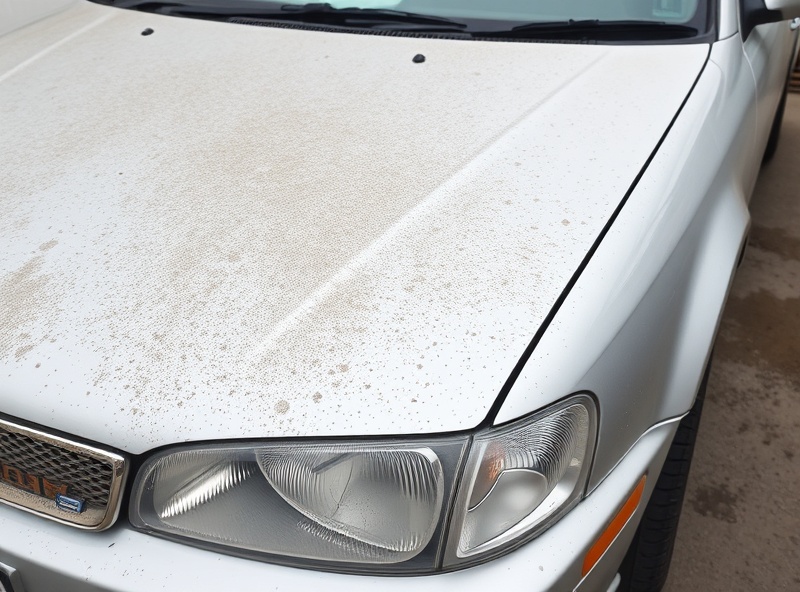 Slightly dirty sedan before detailing