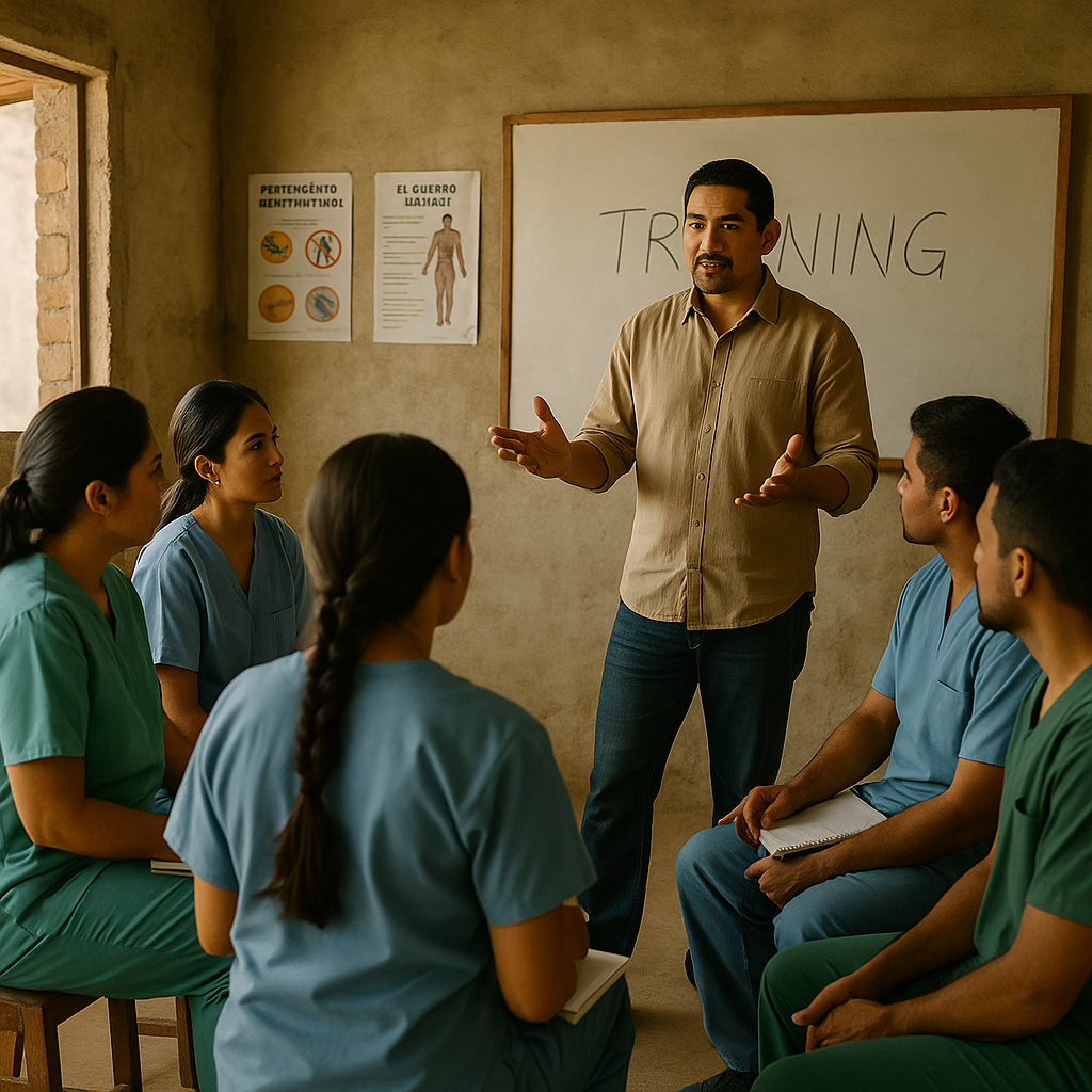 male nurse speaking to nurses in classroom.png