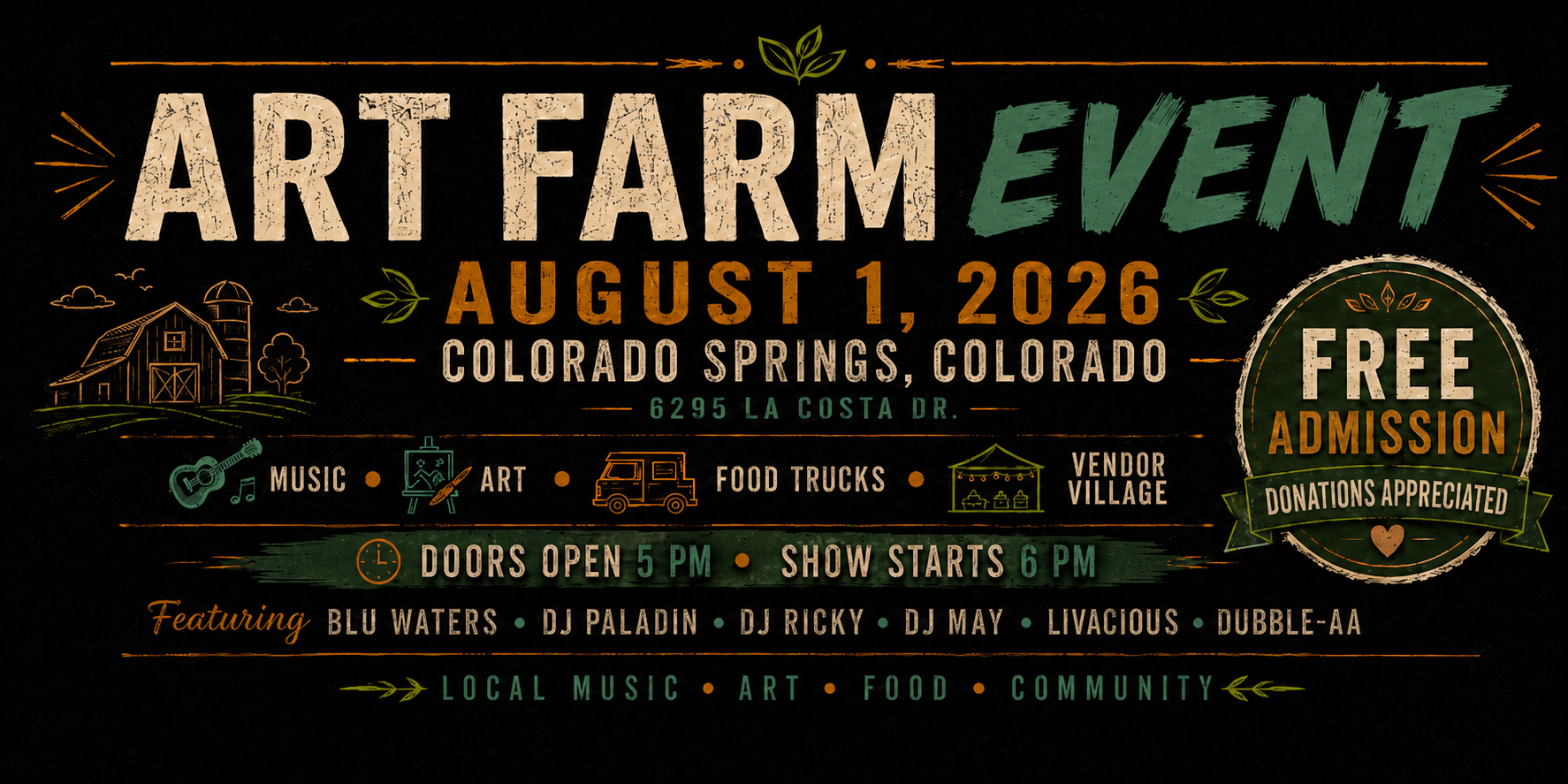 Art Farm Event 2026 Promotional Flyer