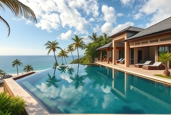 Modern tropical resort