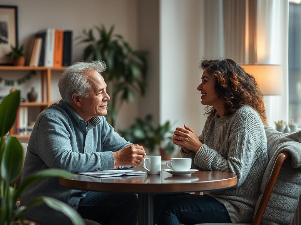 A warm and inviting setting where a mentor and mentee