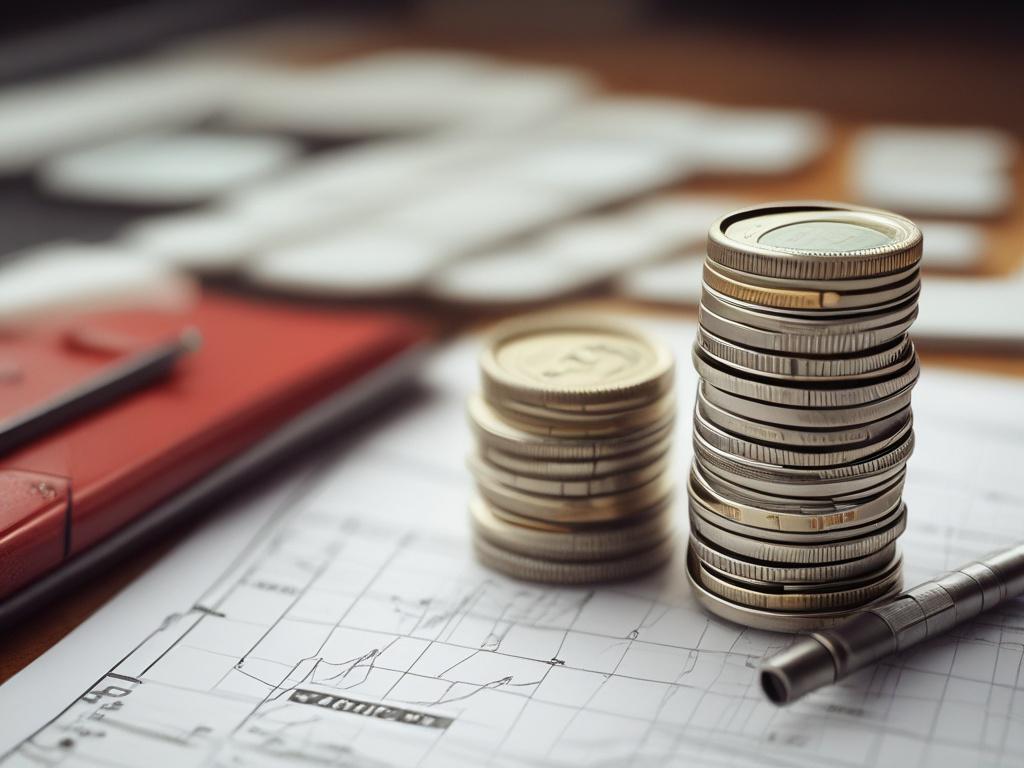 Create a realistic high-resolution photo that encapsulates the essence of a personal finance blog titled "Como começar a organizar suas finanças pessoais do zero." The composition should be simple and clear, featuring a single subject: a neatly organized desk with a financial planner opened to a budget planning page, accompanied by a stylish pen resting on the side. 

In the background, softly blurred, include a few subtle elements such as a calculator and a plant to evoke a sense of calm and focus on finan