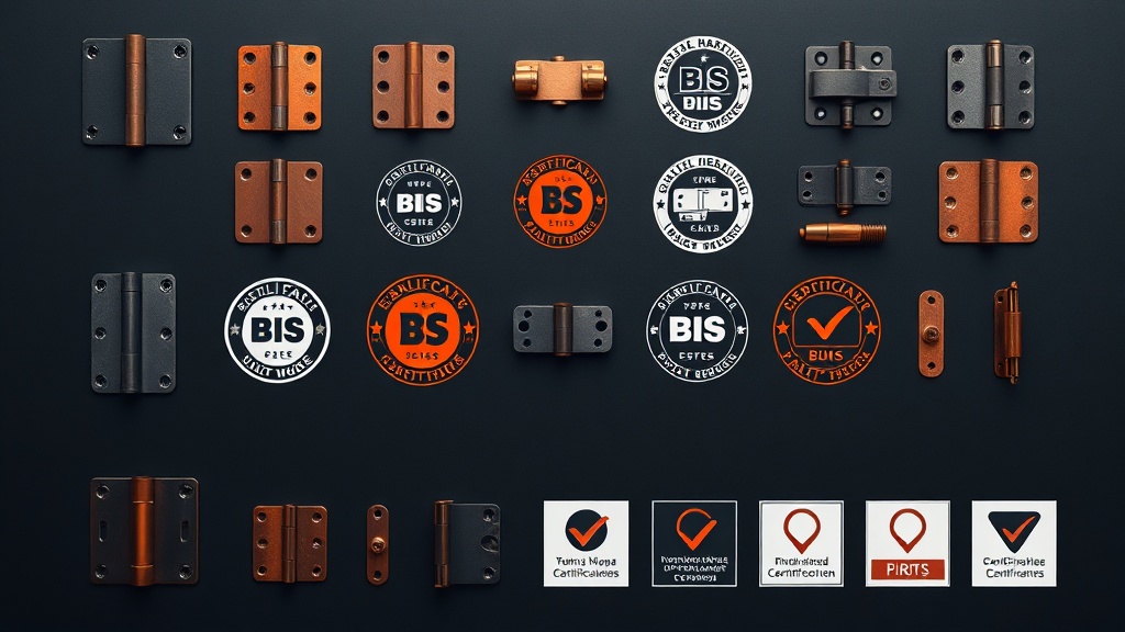 BIS Certification for Hinges — butt hinges, parliament hinges, spring hinges with quality certification marks