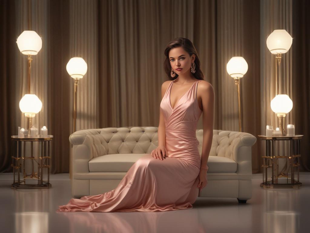 A captivating image of a stunning elegant woman in a
