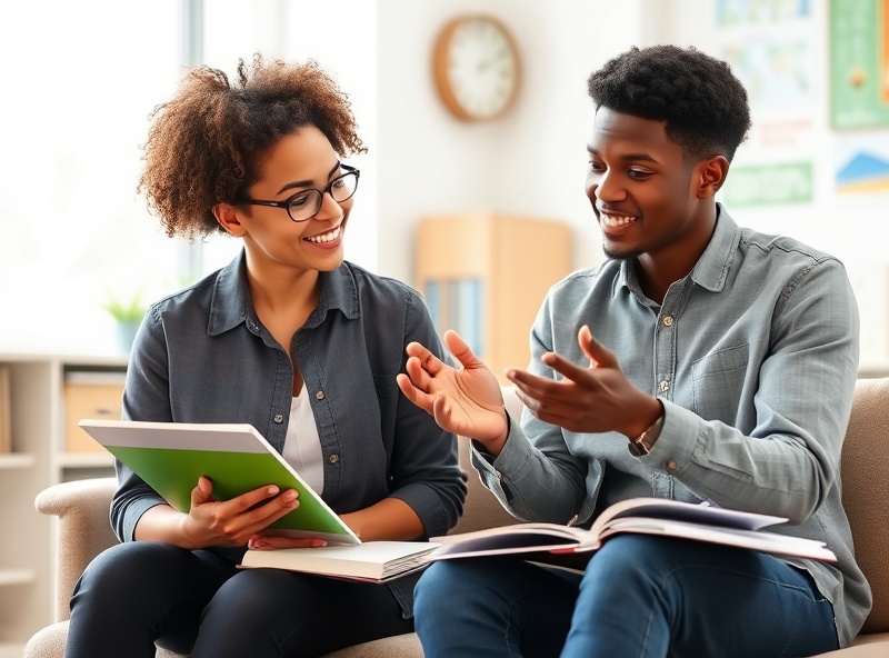 Tutor working one-on-one with a student
