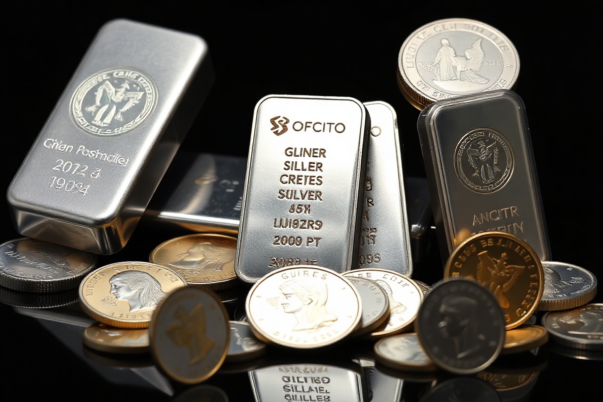 Premium silver bullion bars and coins