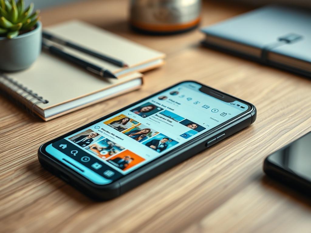 A close up shot of a smartphone displaying a vibrant