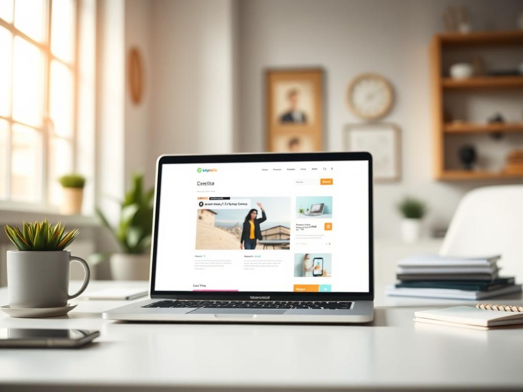 A close up shot of a beautifully designed website interface