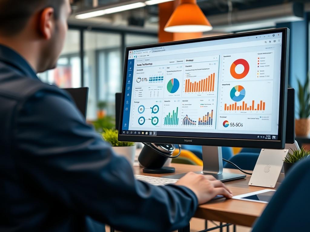 Close up shot of a computer screen displaying a user