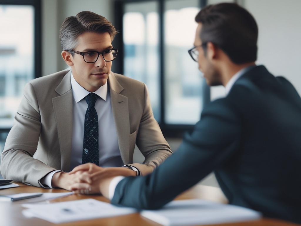 close up shot of a financial consultant discussing strategies with